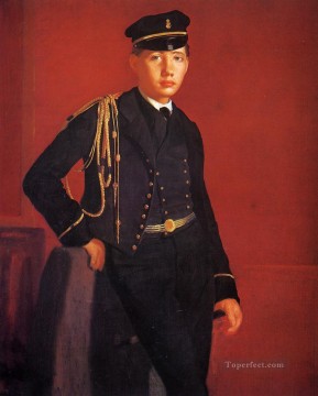 士官候補生の制服を着たアキレ・ドガス エドガー・ドガ Oil Paintings